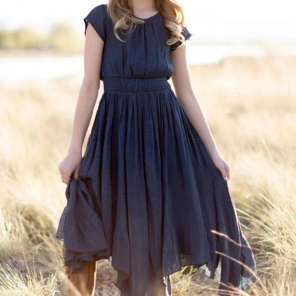 NWT Joyfolie Girls' Briley Dress in Navy Size 12 or 14 - Picture 1 of 6